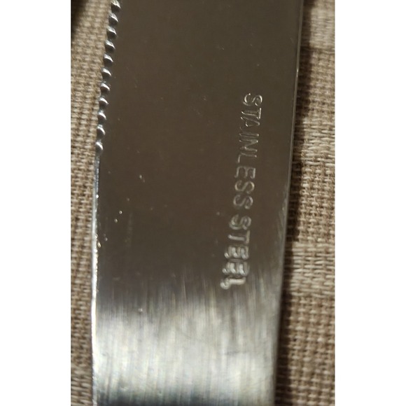 Stanley Roberts Lucite Flatware 18/8 Stainless Steel Fork/Spoon/Knife Set/4 - Picture 6 of 7